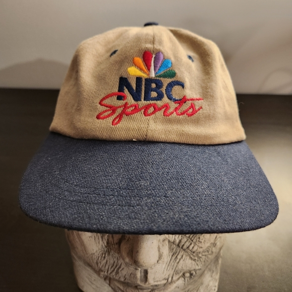 Vintage 90s Sports Specialties NBC Sports TV Peacock Logo Adjustable Hat - Picture 1 of 7